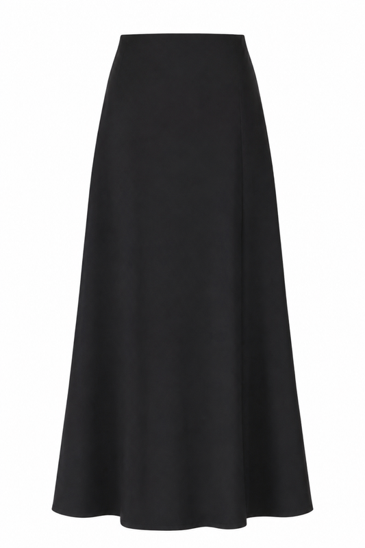 SUEDE PANELED MIDI SKIRT