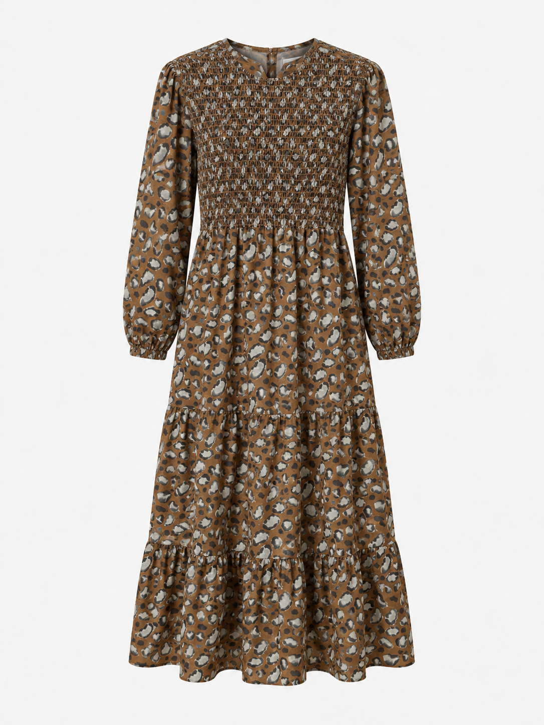 Smocked Leopard Dress