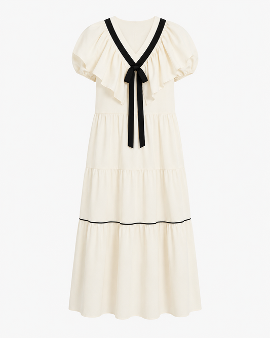 White Ruffle Dress