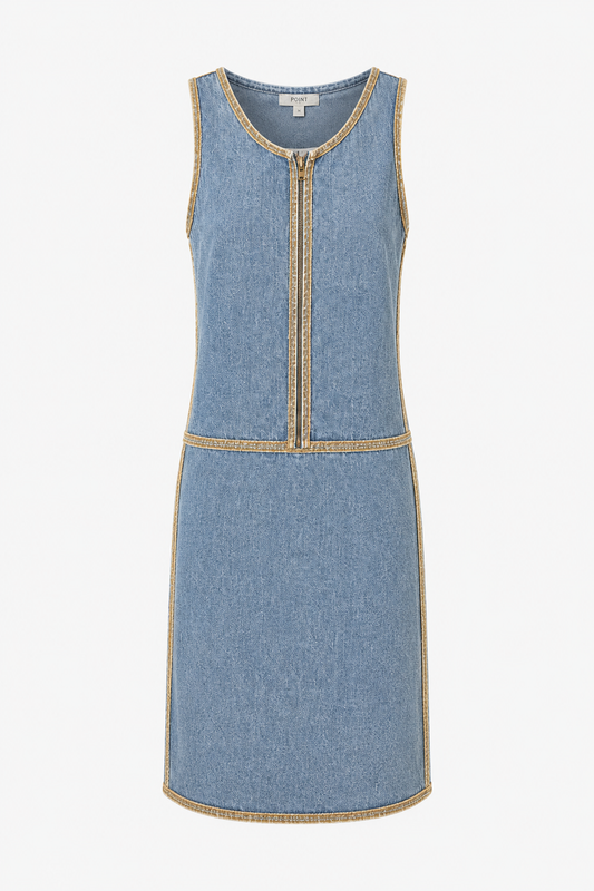 Denim Zippered Jumper