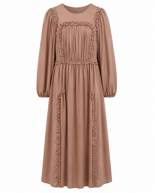 Ruffle Arched Maxi Dress