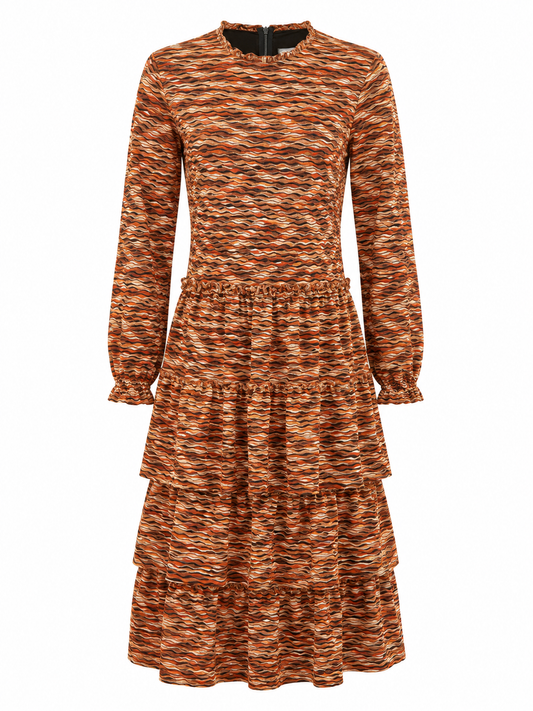 Multicolored Ruffle Tier Dress