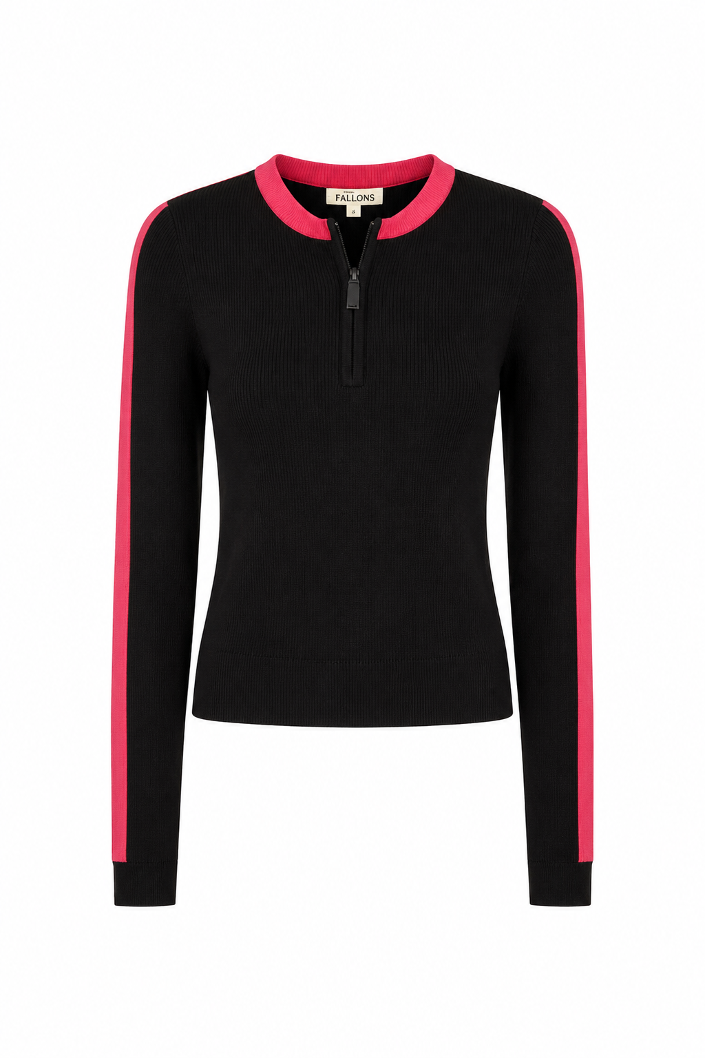 TEEN RIB KNIT TOP WITH CONTRAST TRIM
