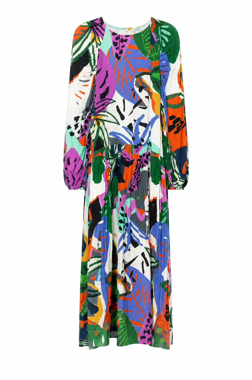 White Dress With Colorful Designs