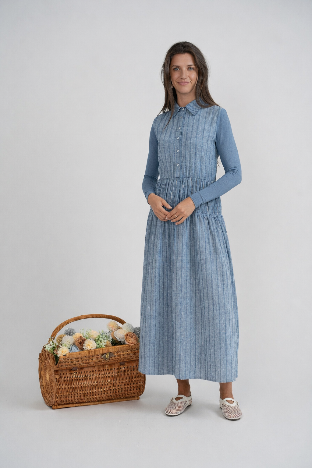 STRIPED DENIM JUMPER