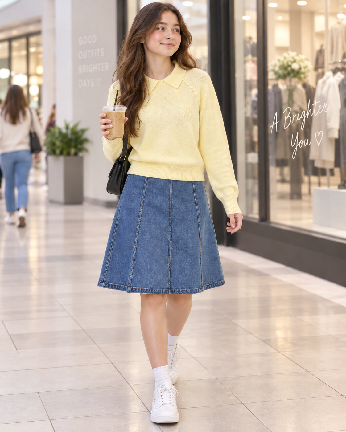 PETER PAN COLLAR SWEATER/ PASTELL YELLOW