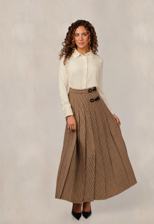 BUTTON DOWN BLOUSE - IVORY
