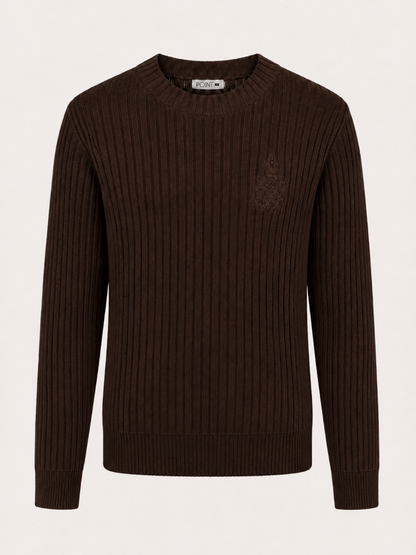 POINT CABLE CREST SWEATER