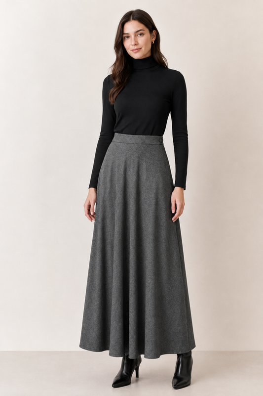 FLARED MAXI SKIRT