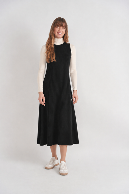RIBBLED MIDI SWEATSHIRT JUMPER