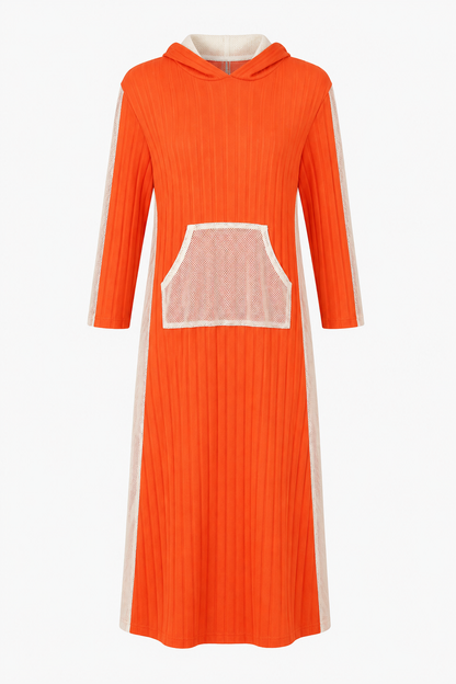 Hoodie Sports Ribbed Dress