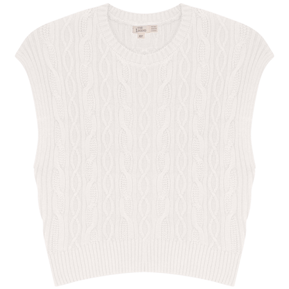 CABLE KNIT CROP VEST