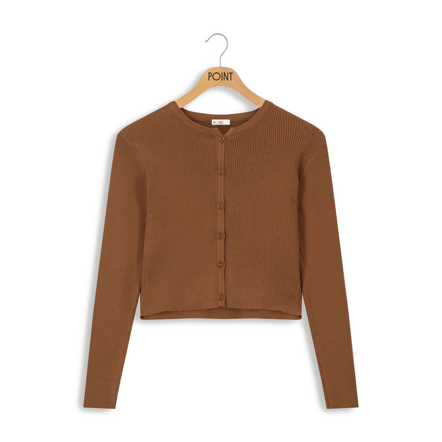 POINT KNIT CROPPED CARDIGAN