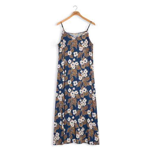 point linen slip dress Point Women's Linen Blend A Line Slip Dress - Black