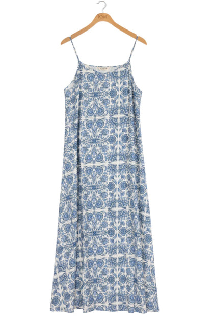 AMALFI PRINT LINEN DRESS