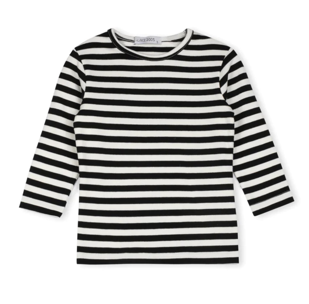 STRIPED RIBBED TEE