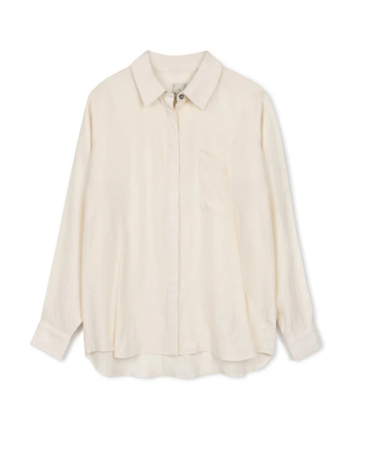 POINT BRUSHED OVERSIZED BUTTON UP