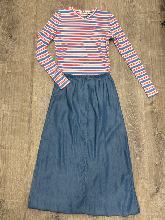 RHYTHM DOUBLE V STRIPED TOP