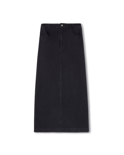 DENIM STRAIGHT MAXI SKIRT