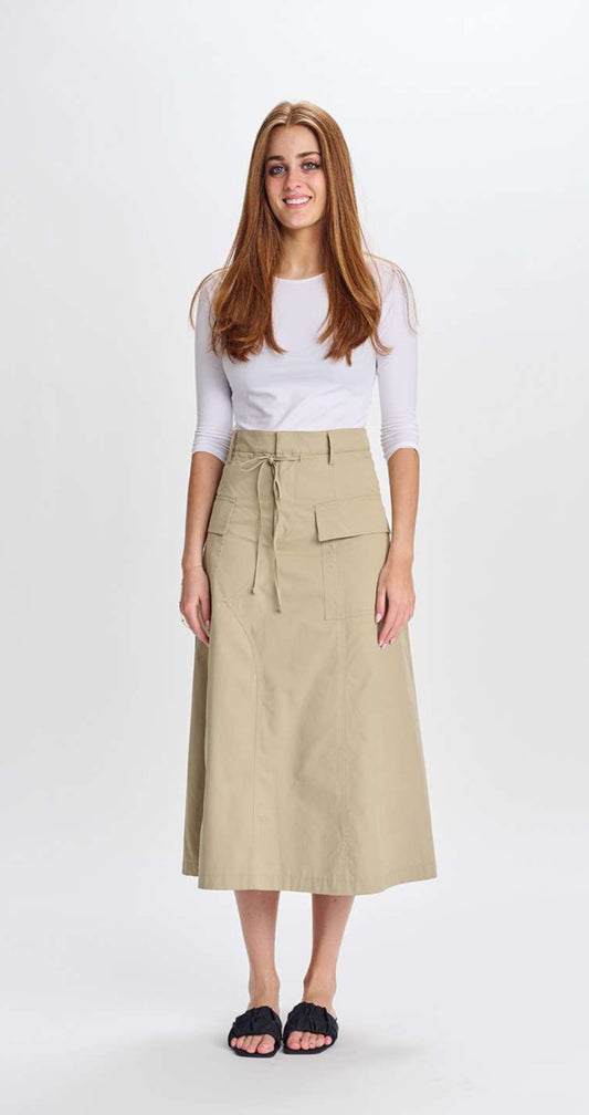 TAUPE CARGO SKIRT