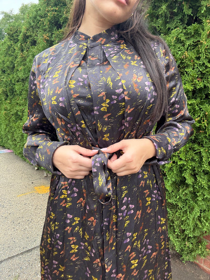 BUTTERFLY TIE WAISTED DRESS