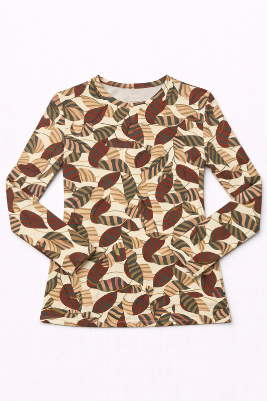 BROWN/OLIVE PRINTED TEE