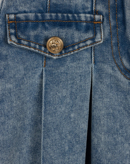 SINGLE POCKET DENIM SKIRT