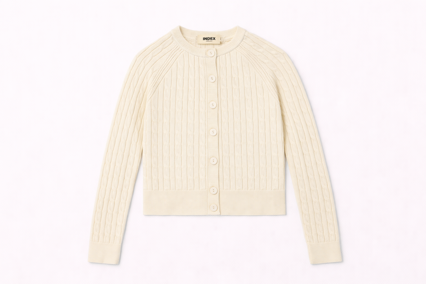 CROPPED CABLE KNIT CARDIGAN