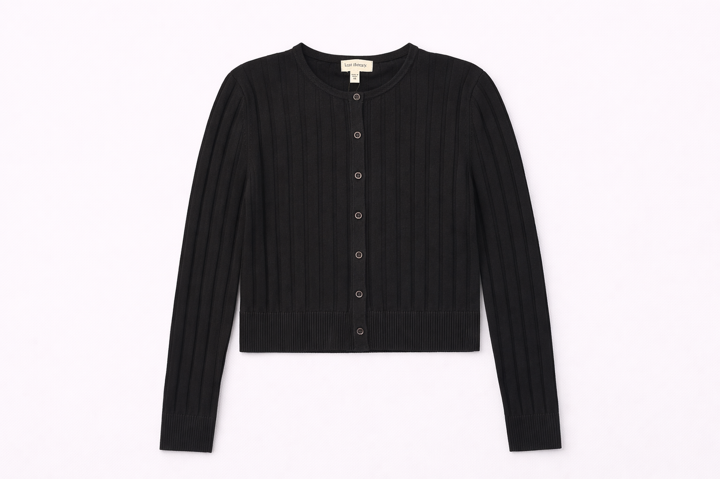 BASIC RIBBED KNIT CARDIGAN