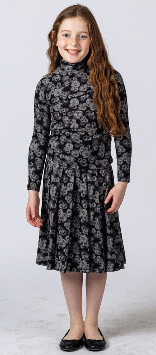 BLACK FLORAL SET
