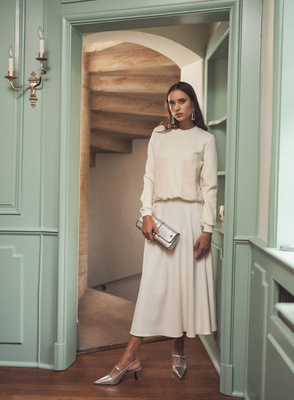 SWEATSHIRT WITH KNIT POCKETS