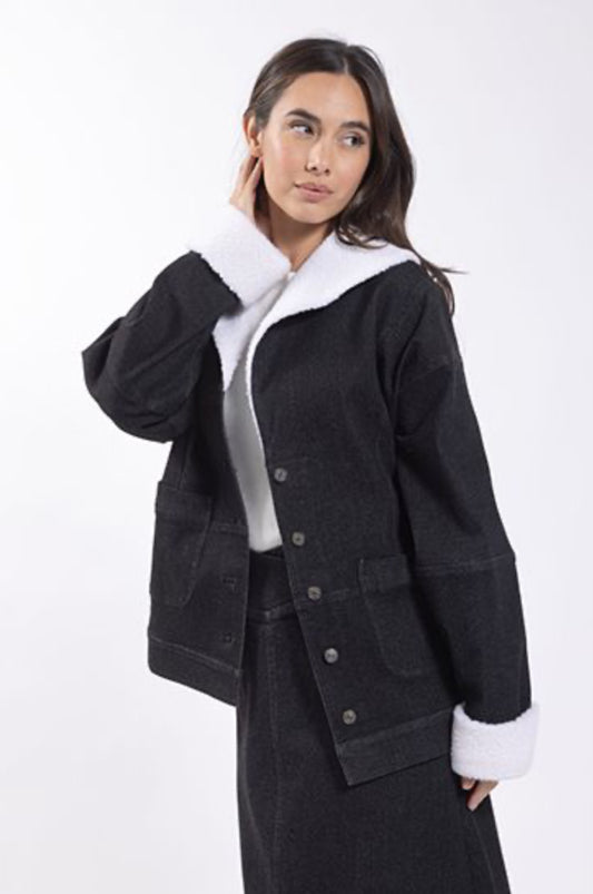 DENIM SHERPA JACKET