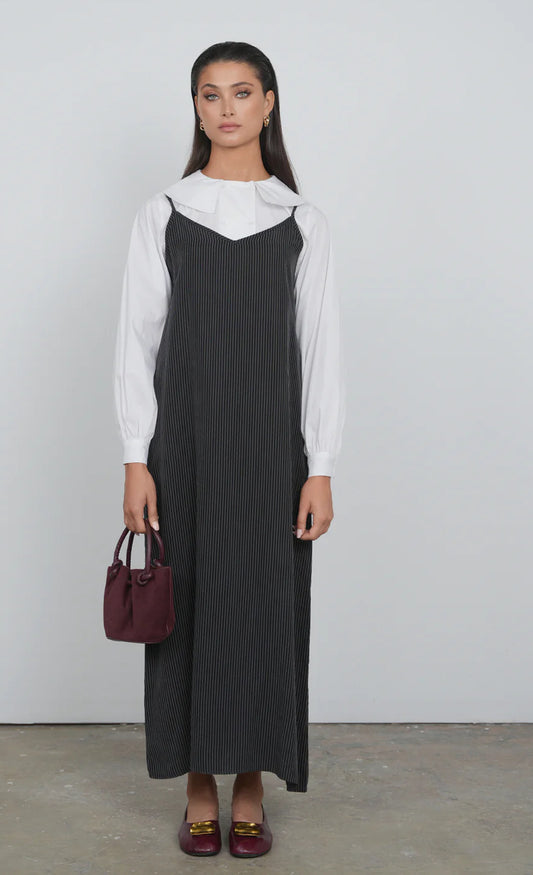 POINT BRUSHED A-LINE MAXI JUMPER