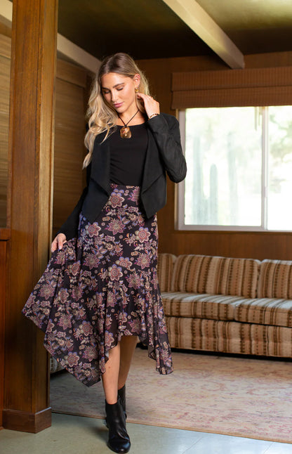 KERCHIEF HEM SKIRT