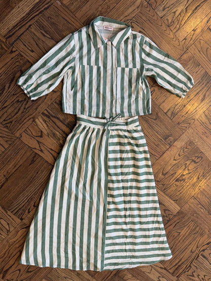 GREEN STRIPE SET