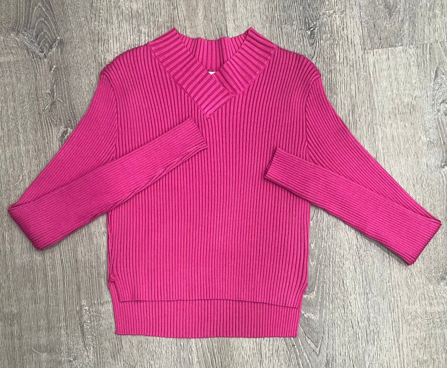 POINT V-NECK CROPPED SWEATER