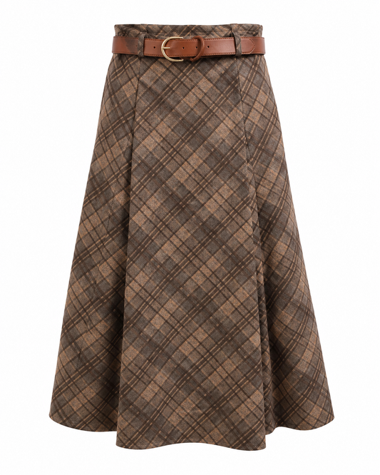MIDI SKIRT IN A WOVEN FABRIC