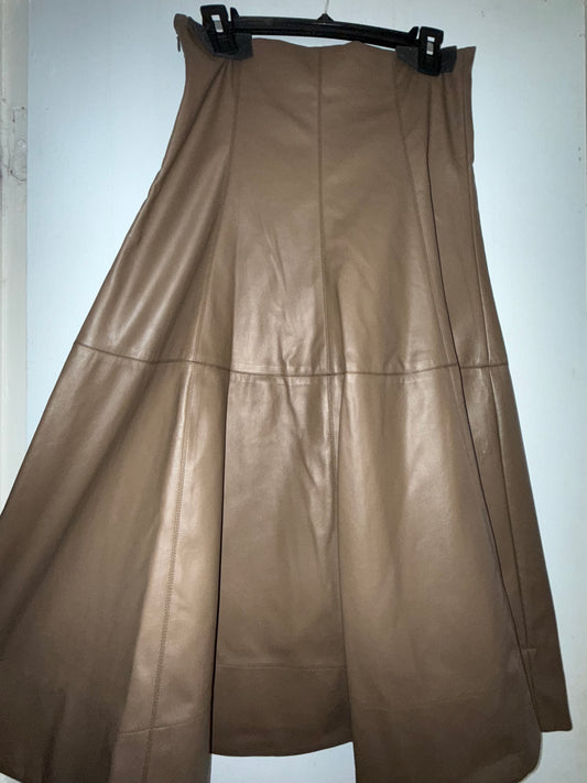 PARTON LEATHER PANELED SKIRT