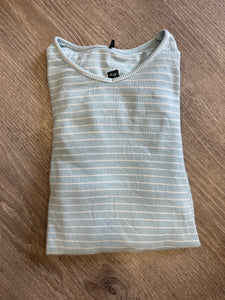 Riff V-Neck Tee Striped and Trimming