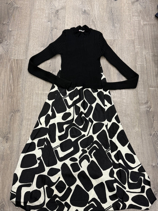MOCKNECK PRINTED DRESS