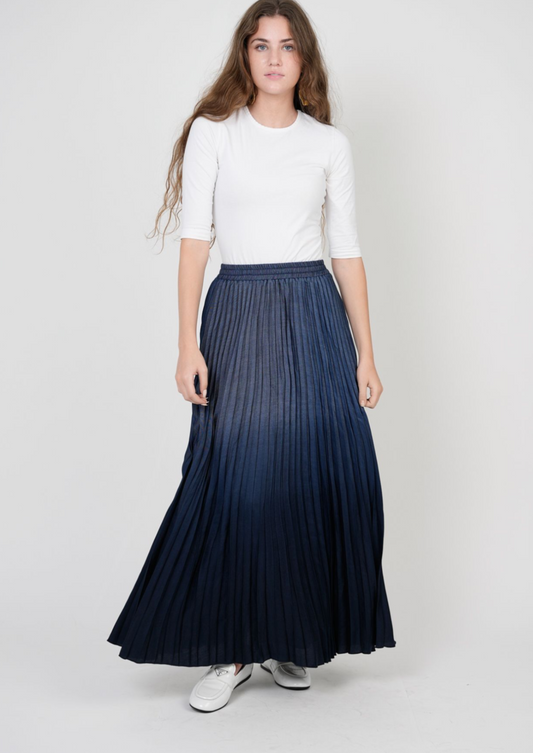 LADIES OMBRE ACCORDIAN MAXII SKIRT