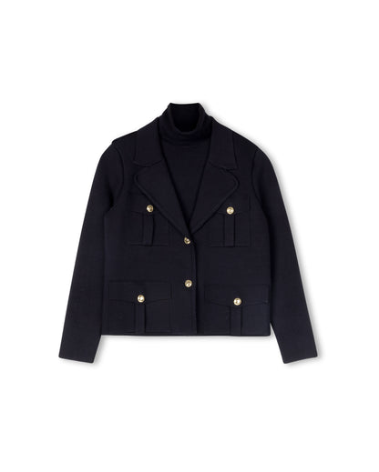 KNIT BLAZER WITH CARGO POCKETS
