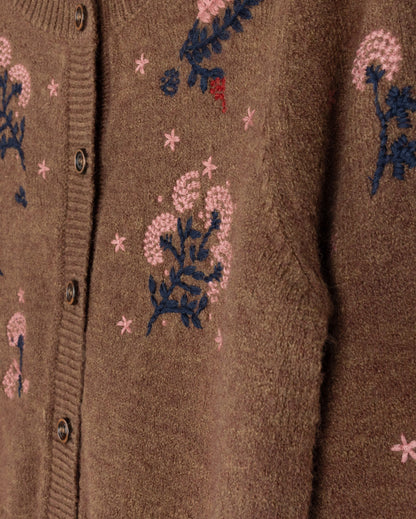HARRY EMBROIDERED BEADED KNIT CARDIGAN
