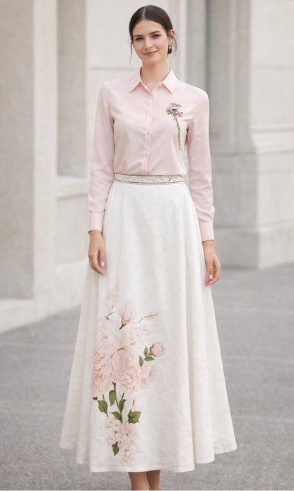GARDENIA MIDI SKIRT