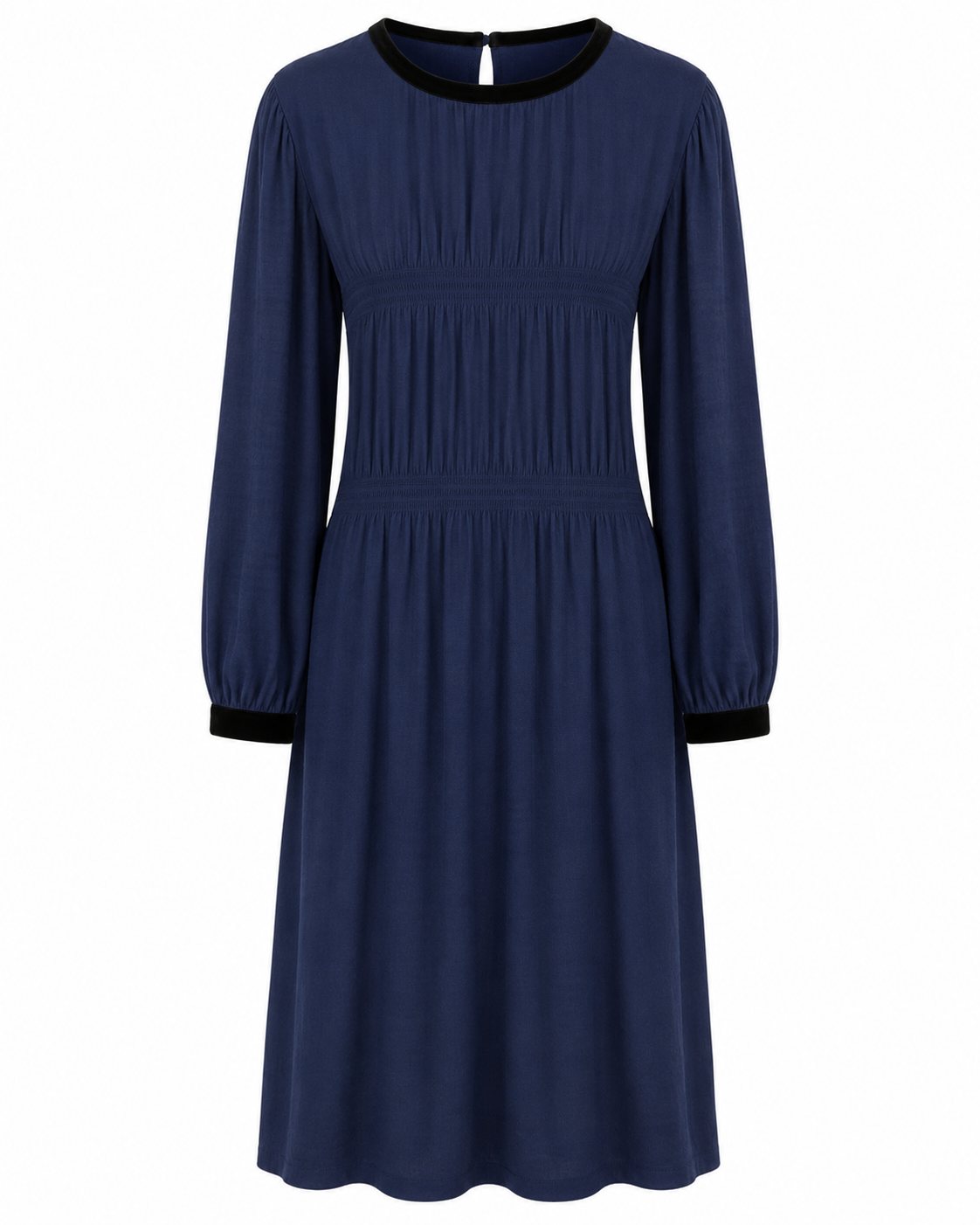 Royal Dress With Textured Sleeves