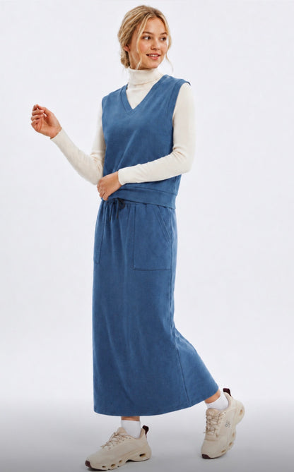 CROPPED VEST WITH V NECK