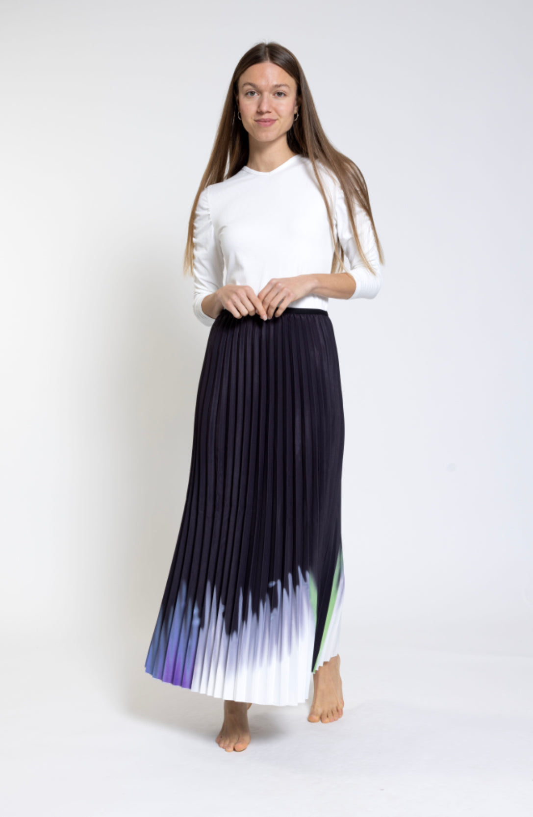 OMBRÉ PLEATED SKIRT