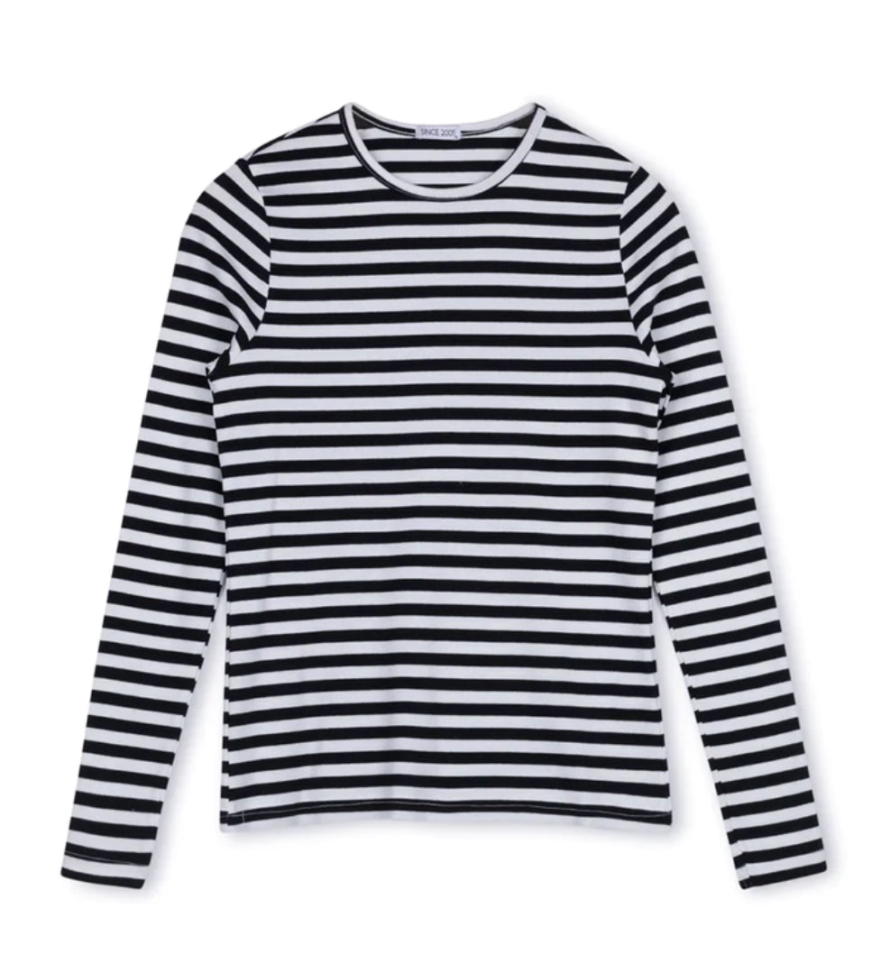 RIB STRIPE PINER TEE