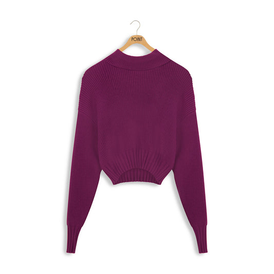 POINT CHUNKY DOLMAN SWEATER