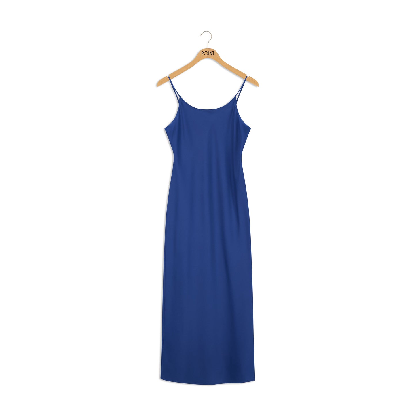 POINT SATIN STRAIGHT SLIP DRESS